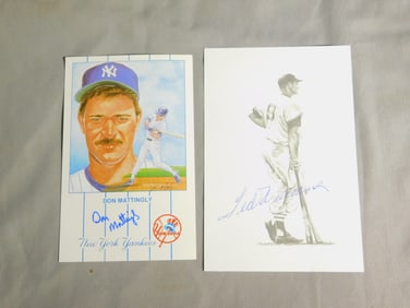 (2) MLB Baseball Player Autographed Photos