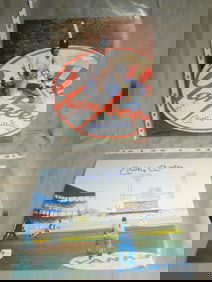 (2) Mickey Mantle Autographed Photos