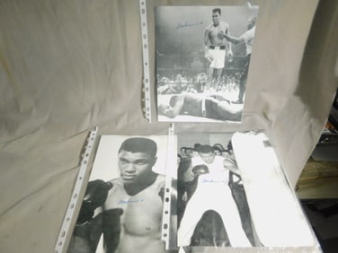 (3) Muhammad Ali Autographed Photos