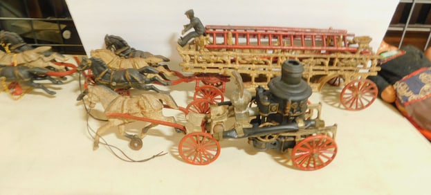 2 Horse Drawn Fire Trucks