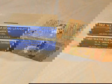 3 Vintage Metal Banks