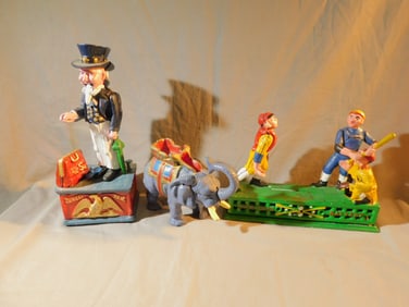 3 Cast Iron Mechanical Banks