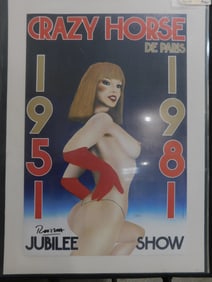 Signed Crazy Horse De Paris Poster