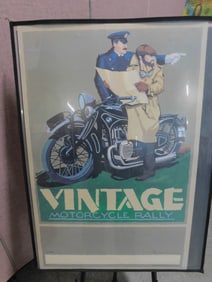 "Vintage Motorcycle Rally" Poster