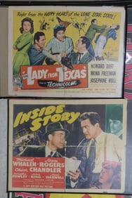 2 Mid Century 1/2 Sheet Movie Posters
