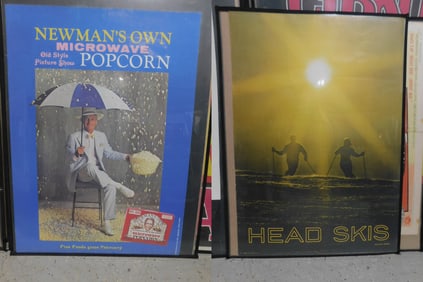 2 Vintage 1980s Advertising Posters