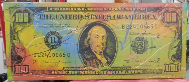 Steve Kaufman -$100 Dollar Bill