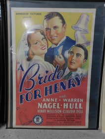 Vintage "A Bride for Henry" movie poster