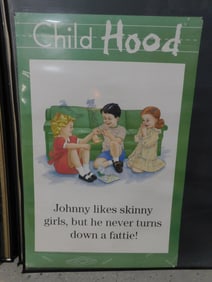 Vintage "Johnny Likes Skinny Girls Poster