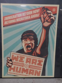 Original Fairey Signed Immigration Poster