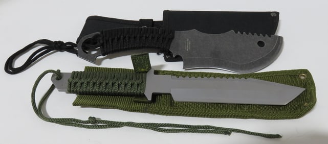 2 Survivor Cord Wrapped knives