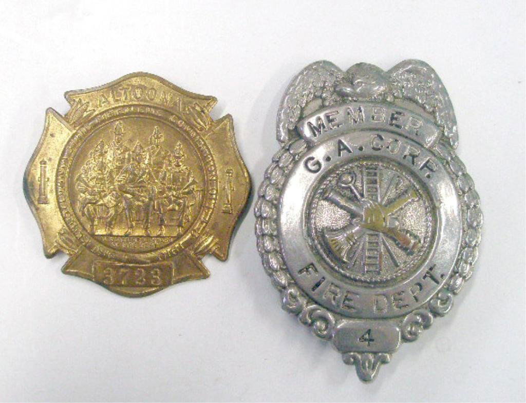 Vintage Fire Department Badges
