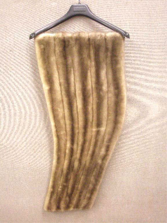 1960's Long Mink Stole: 1960's ladies 14" x 70 1/2" long mink stole. [6] CONDITION: Staining and name on silk lining.