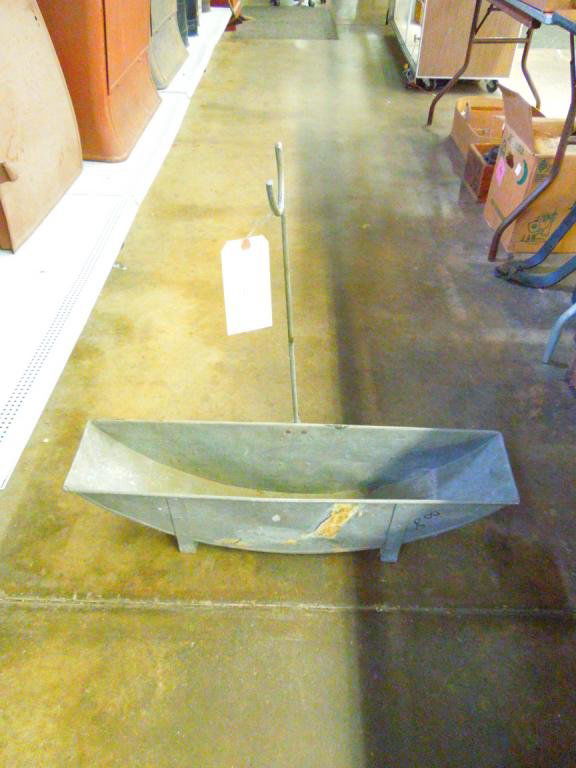 Antique Galvanized Tire Leak Testing Tub