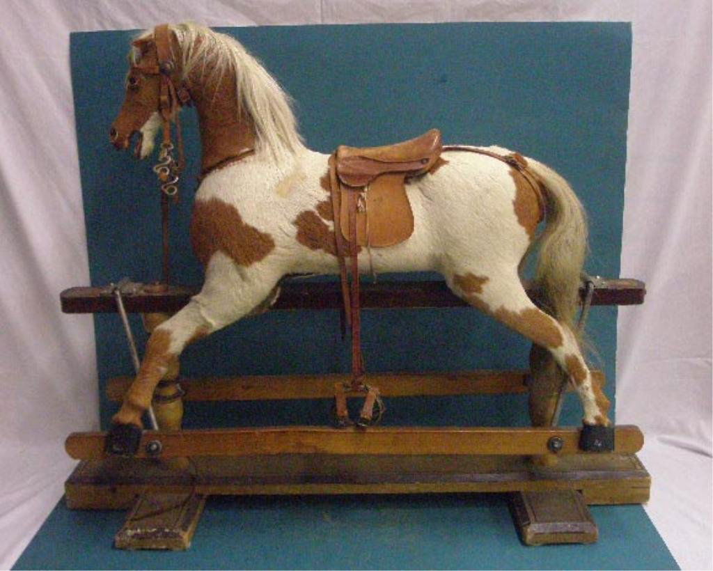 fao schwarz wooden rocking horse