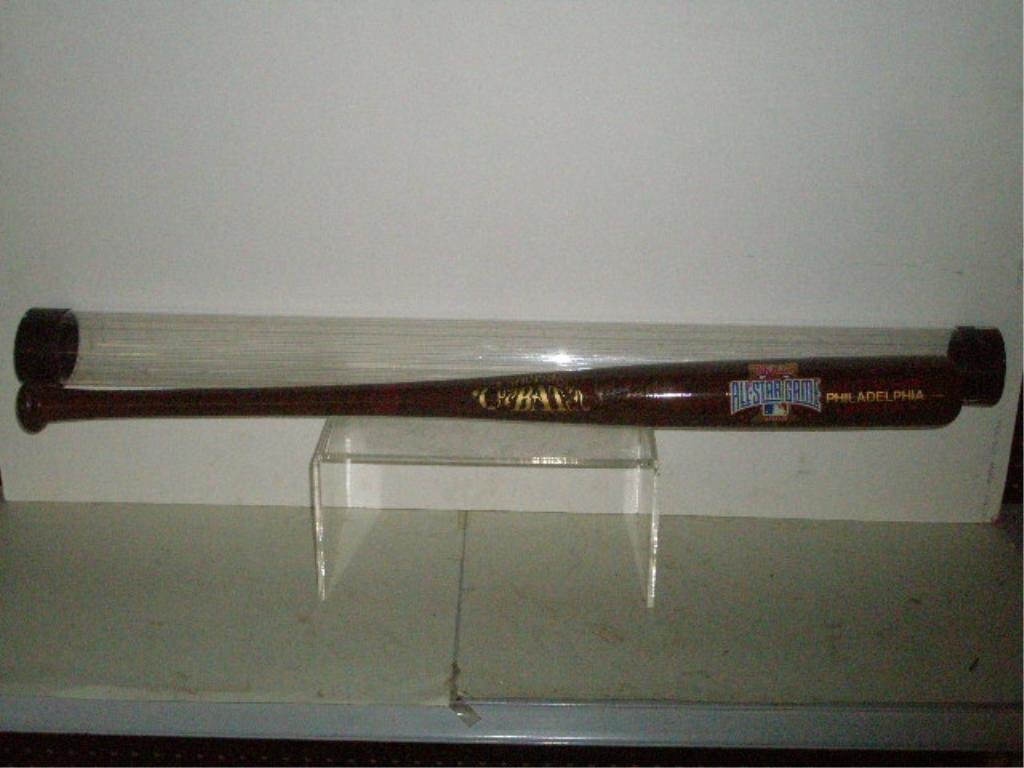 Johnny Podres Signed Bat Ball: Johnny Podres signed bat ball, "1996 Phillies All Star game, Cooperstown Bat Co." in plastic tube. CONDITION: No issues noted.