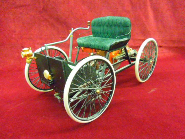 1896 Quadricycle Model: Franklin Mint 1896 Ford Quadricycle precision model. CONDITION: Some wear from age.