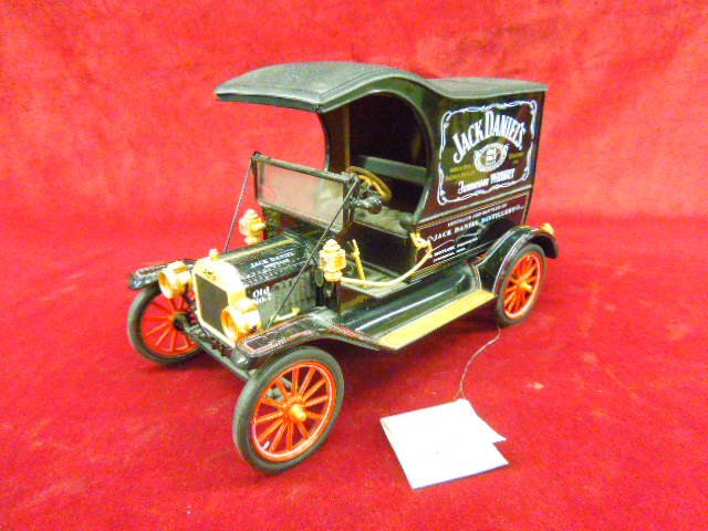 Model T Jack Daniels Truck: Franklin Mint precision Model - T Ford Jack Daniels Delivery Truck. CONDITION: Some wear from age.