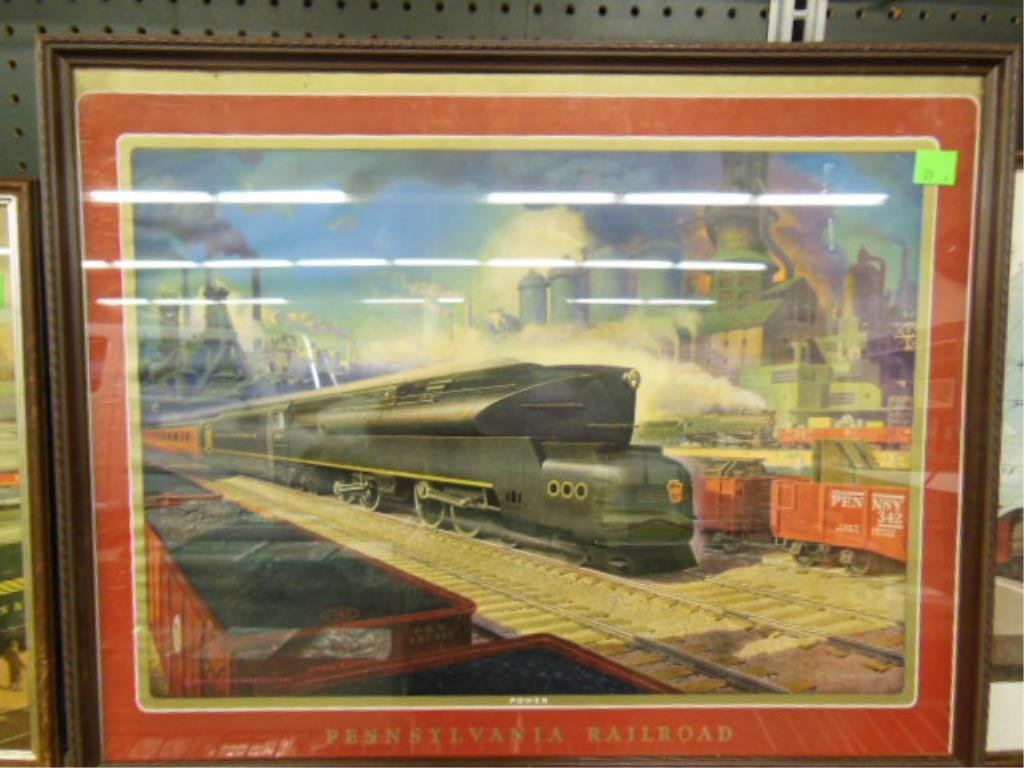 P.R.R. "1944" Calendar Top Framed: P.R.R. "1944" Calendar Top 23" x 28 1/2" framed.
