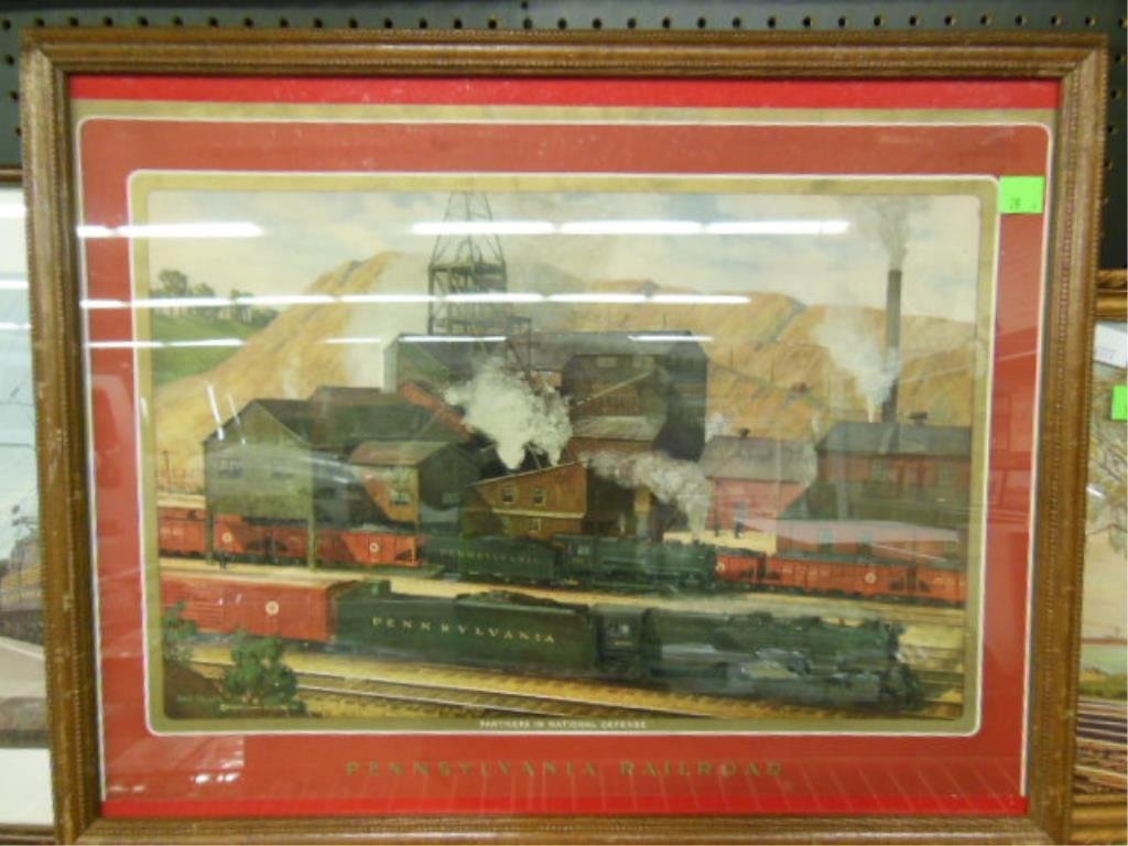 P.R.R. "1941" Calendar Top Framed: P.R.R. "1941" Calendar Top 24" x 30" framed