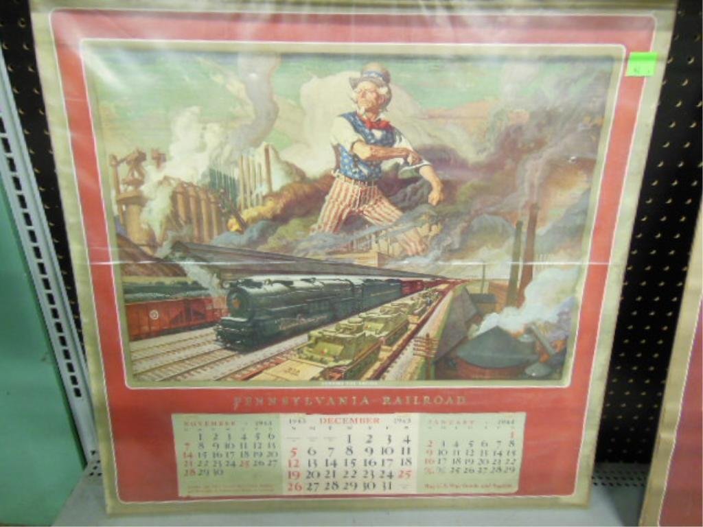 P.R.R. Calendar "1944": P.R.R. Calendar "1944" 29" square unframed