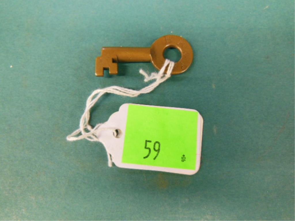 B R & P brass key: B R & P brass key.