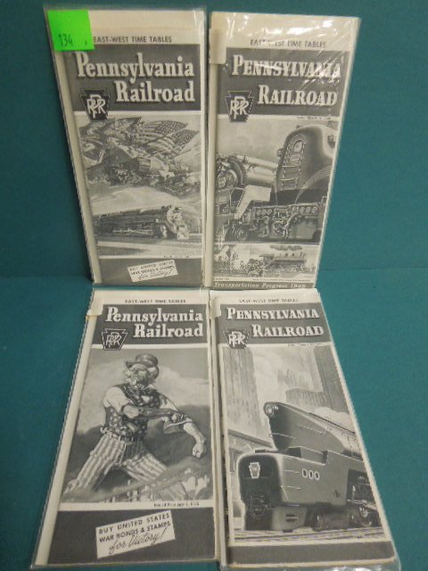 (4) P.R.R. 1940's Time Tables: (4) P.R.R. 1940's Time Tables