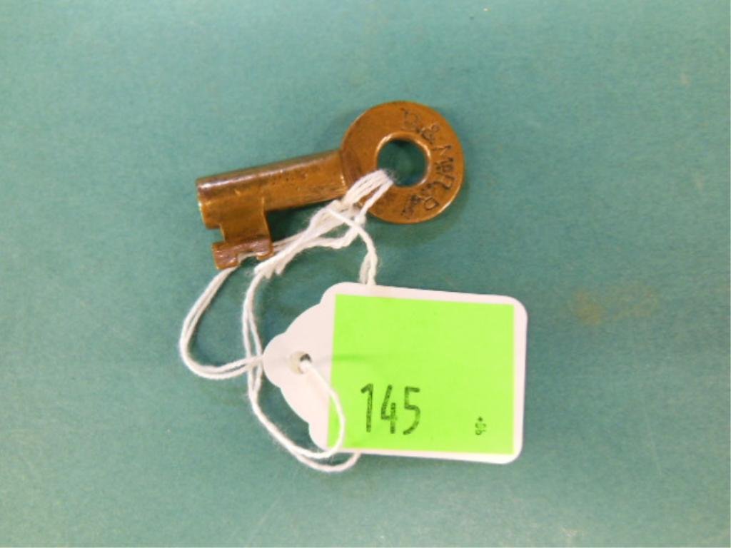 B & O.R.R. brass key: B & O.R.R. brass key