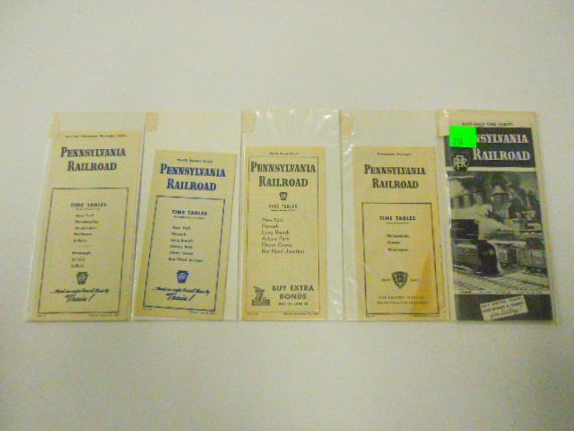 (5) P.R.R. 1940's Time Tables: (5) P.R.R. 1940's Time Tables