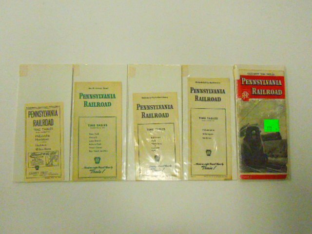 (5) P.R.R. 1940's Time Tables: (5) P.R.R. 1940's Time Tables