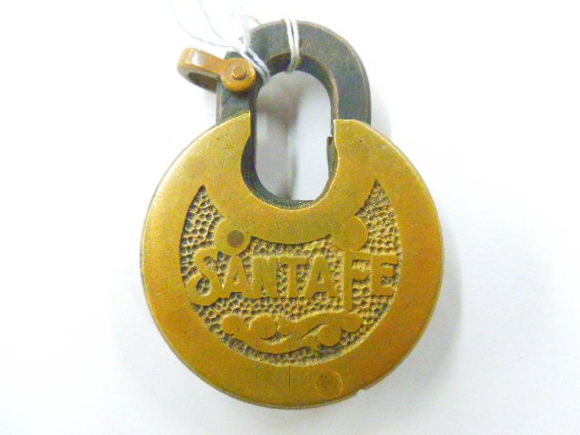 Santa Fe Brass Pancake, lock: Santa Fe Brass Pancake, lock.