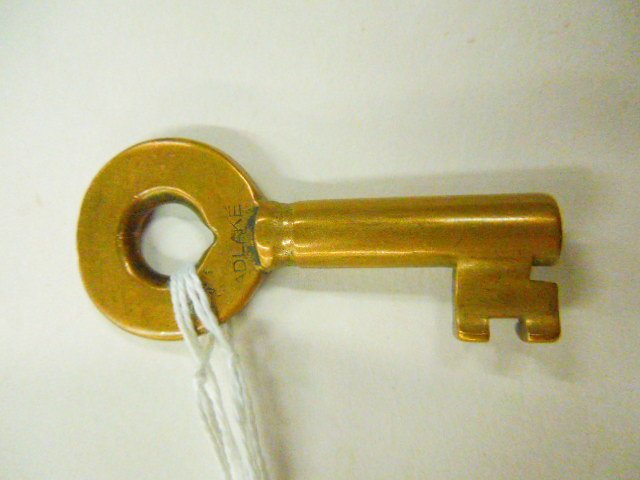 P.R.R. brass key: P.R.R. brass key
