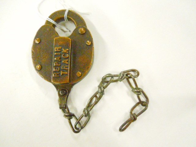 CM & St. PRR Brass Repair Track lock: CM & St. PRR Brass Repair Track lock