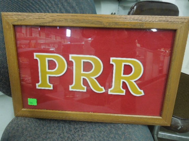 P.R.R. Decals: P.R.R. Gold Letter's Decal 15" x 6" long; P.R.R. Decal "Gold" Framed 14 1/2" x 22".