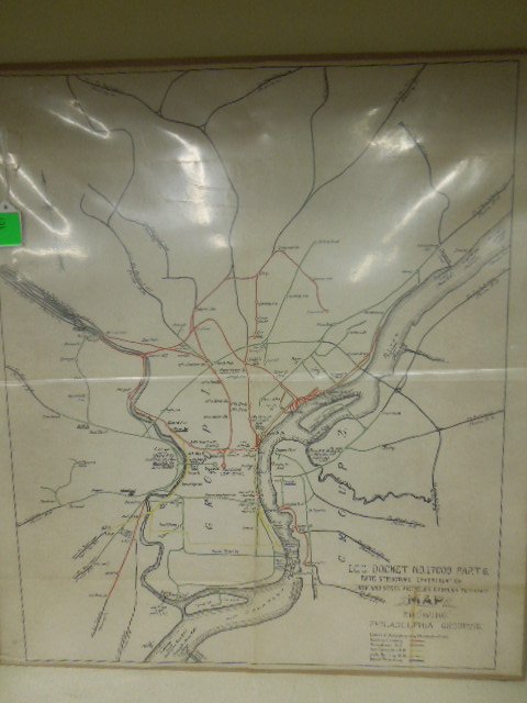 Phila. PA Grouping P.R.R maps: I.C.C Docket No.17000 Phila. PA Grouping P.R.R. - Co. B & O.R.R. Phila. Beltline 22" x 24" "Map" 1800's.