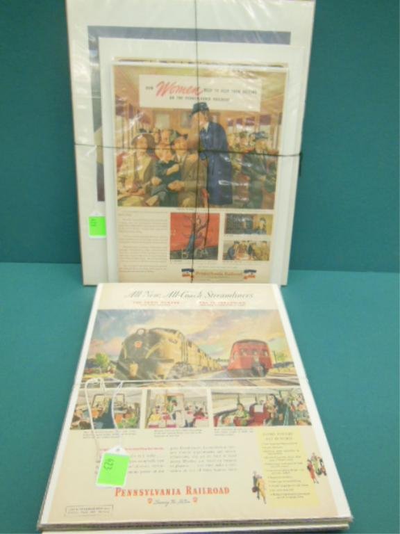 (9) P.R.R. Magazine Advertisements: (9) P.R.R. Co. Magazine Advertisement size 10" x 13 3/4"; P.R.R. Magazine Adv. 10" x 13 3/4"