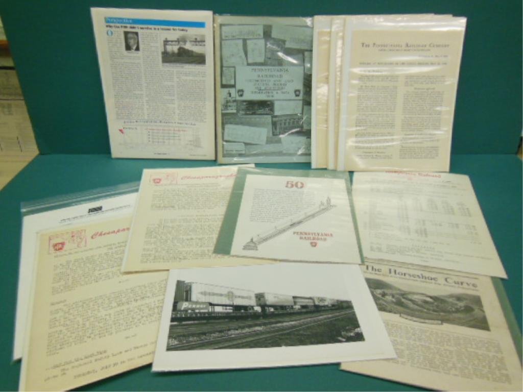 15 Assorted P.R.R. letters, magazines, cut outs, etc.: 15 Assorted P.R.R. letters, magazines, cut outs, etc.