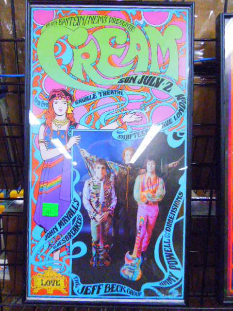 Cream Concert Poster Signed By Bob Masse: Cream Concert Poster Signed By Artist Bob Masse. Condition: Good