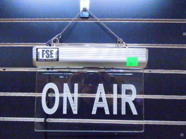 ON-AIR Lucite Light Up Hanging Sign: ON-AIR Lucite Light Up Hanging Sign. Condition: Good used. Tested & works.