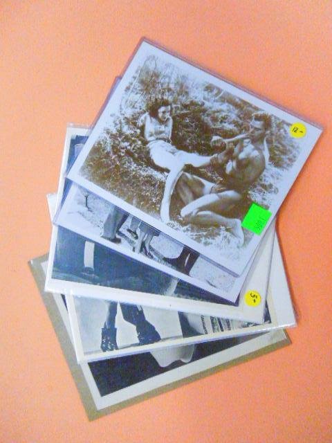 (9) Lobby Cards and Promo Stills: (9) Lobby Cards and Promotional Stills includes; (1) Tarzan (Weismuller), (3) Superman (Geo Reeves - 1 Color), (2) Flash Gordon (Crabbe) and (3) Lobby Cards - (2) She Learned About Sailors & (1) Santa