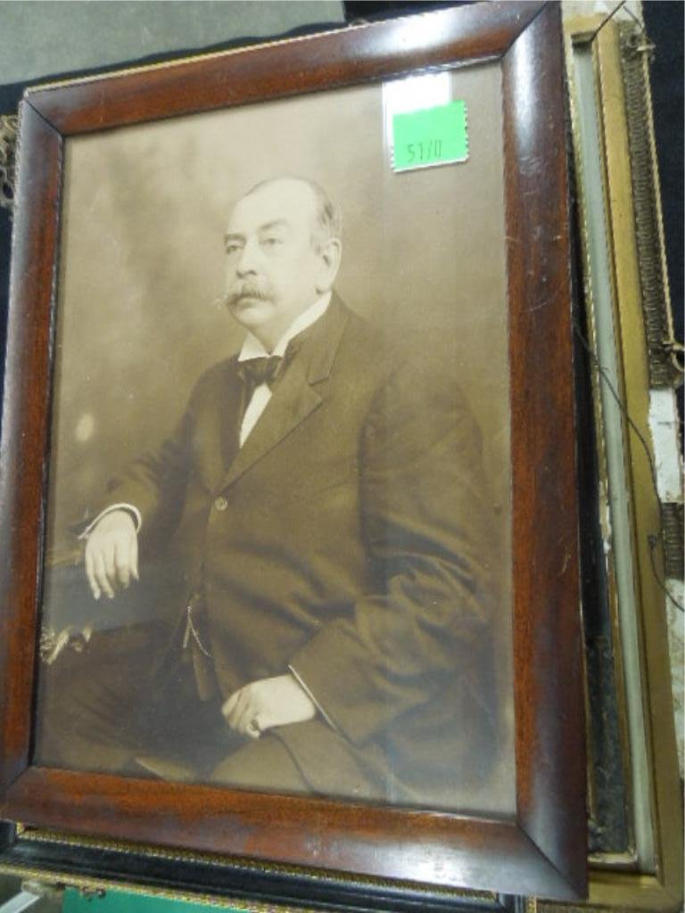 6 Framed Portrait Photos: (6) Framed portrait photos, early 20th c., includes: John Ridgeway & J. Hoffman, from (Histed) Artist. CONDITION: Loss on gilt frames, photos fair to good from age.