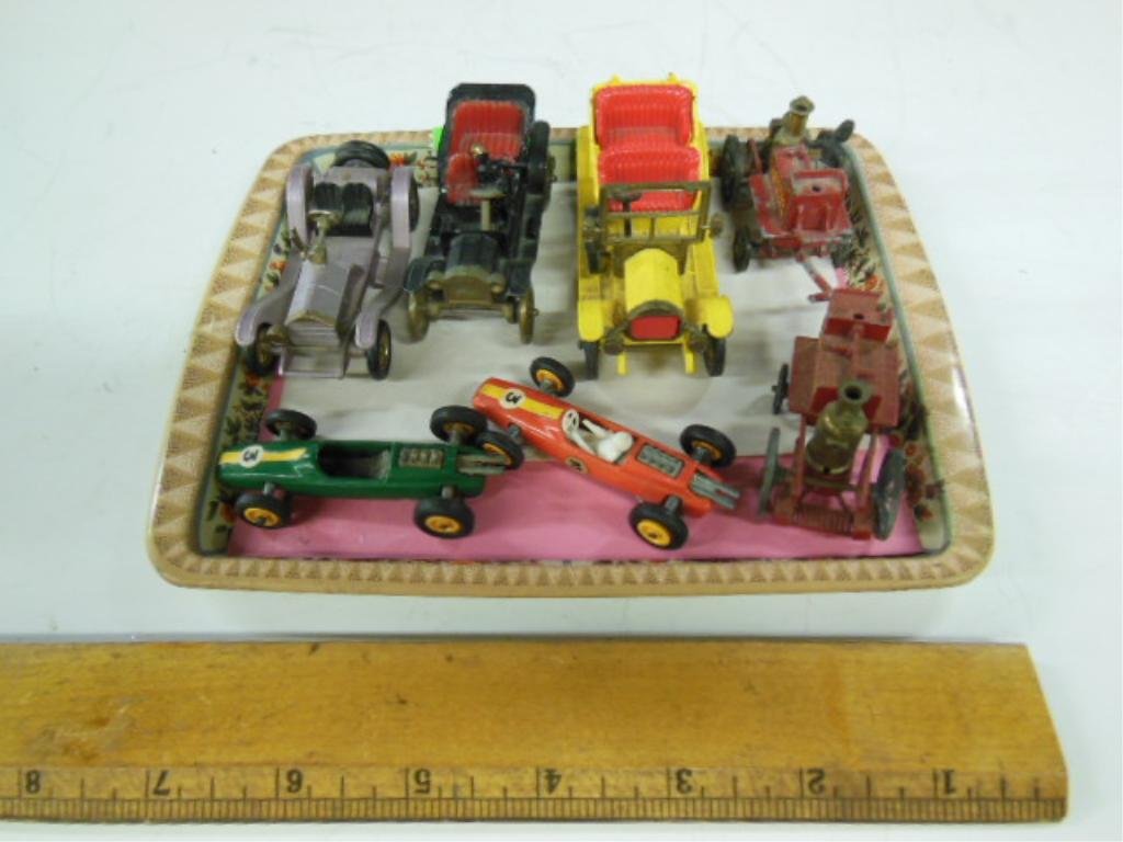 Lot Lesney & Other Die Cast Cars: Lot of Lesney & other die cast cars. CONDITION: Good showing, minor wear.