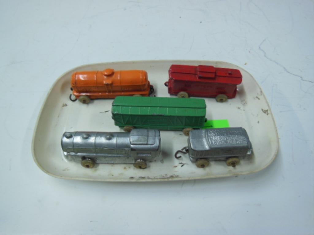 Die Cast NYCRR Toy Train Set: Vintage die cast NYCRR toy train set. CONDITION: Good, showing minor wear.