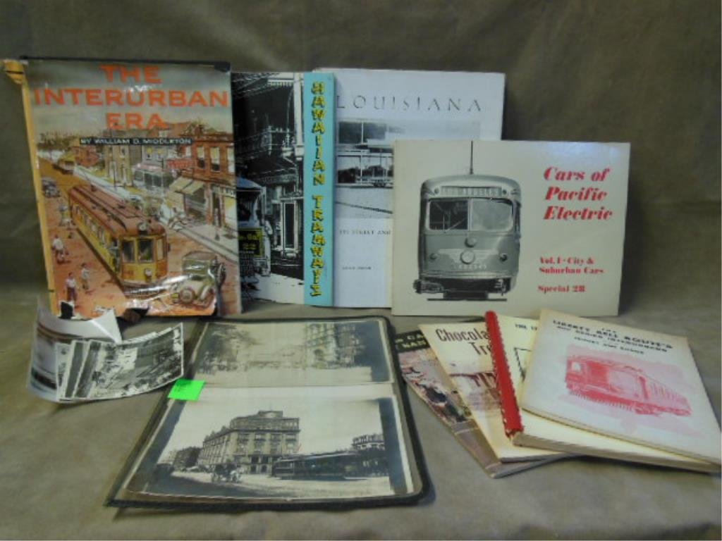 Trolley Car & Other Books & Photos: Trolley Car & Other Books & Photos, including, 8 books, Chocolate Town Trolleys, cable cards of S.F. (2) Liberty Bell routes, Cars of Pacific Electric, The Interurban Era, Hawaiian Tramways and Louisi