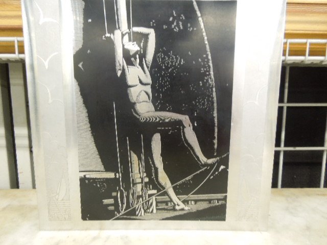 Rockwell Kent Art Deco Printer's Plate, "Night Watch": General Etching & Manufacturing Company, Chicago [active c. 1910-60] printer's plate with Art Deco figural and side panel images, c.1930, after Rockwell Kent's "Night Watch".[Note: This firm was the p