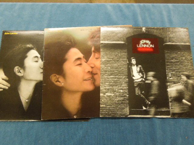 3 John Lennon LPs "Rock N' Roll", "Milk & Honey": Lot of three John Lennon LPs, including: "Rock N' Roll" - Capitol Re-Issue SN-16069, "Milk & Honey" - Polydor - R17=160-YI, "Double Fantasy" - Geffen - GHS-2001. CONDITION: Good, minor wear.