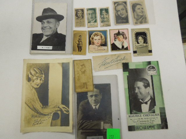Movie Star cards & photo: Movie Star cards & photo, early trading cards including; Paul Lukas, Nancy Carrol. Lilian Harvey, Joan Gardner, Margaret Sullavan, Jeanette MacDonald, Patrica Ellis, Lilian Bond, Carrie Perkins, plus 