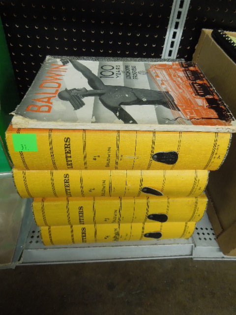 Baldwin Magazines 1920's - 40's: Baldwin Magazines 1920's - 40's including Volume - 100 years a Locomotive Progress Condition; some wear to covers especially at edges and corners and 100 years magazine