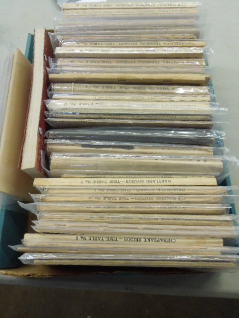 30+ Early 20th c. Pennsylvania RR time tables: 30+ Early 20th c. Pennsylvania RR time tables, Philadelphia, Maryland and other divisions, plus PRR test of signal apparatus and special instruction booklets, General Notice No. 207-B book and electri