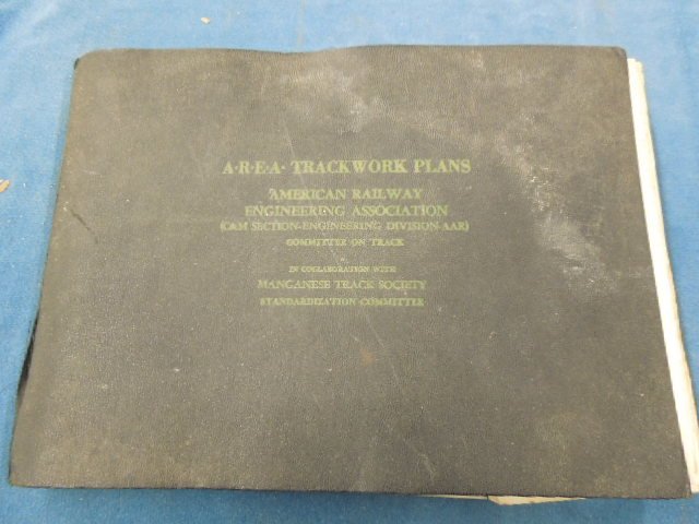 1959 American R'wy Engineering Assoc. Plans Book: [Manuel] American Railway Engineering Association/ Engineering Division, Association of American Railroads: "Trackwork Plans and Specifications", 1959. [This manual was issued separately as part of th